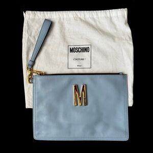Authentic Moschino wristlet clutch